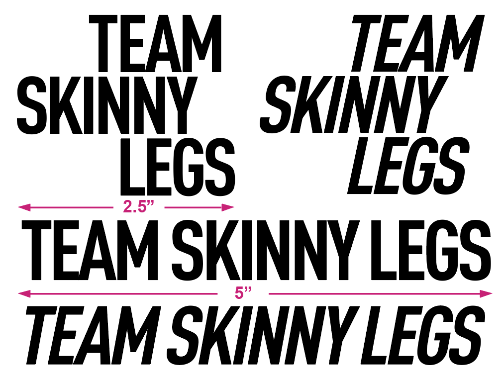 TSL VINYL TRANSFER DECAL SHEET