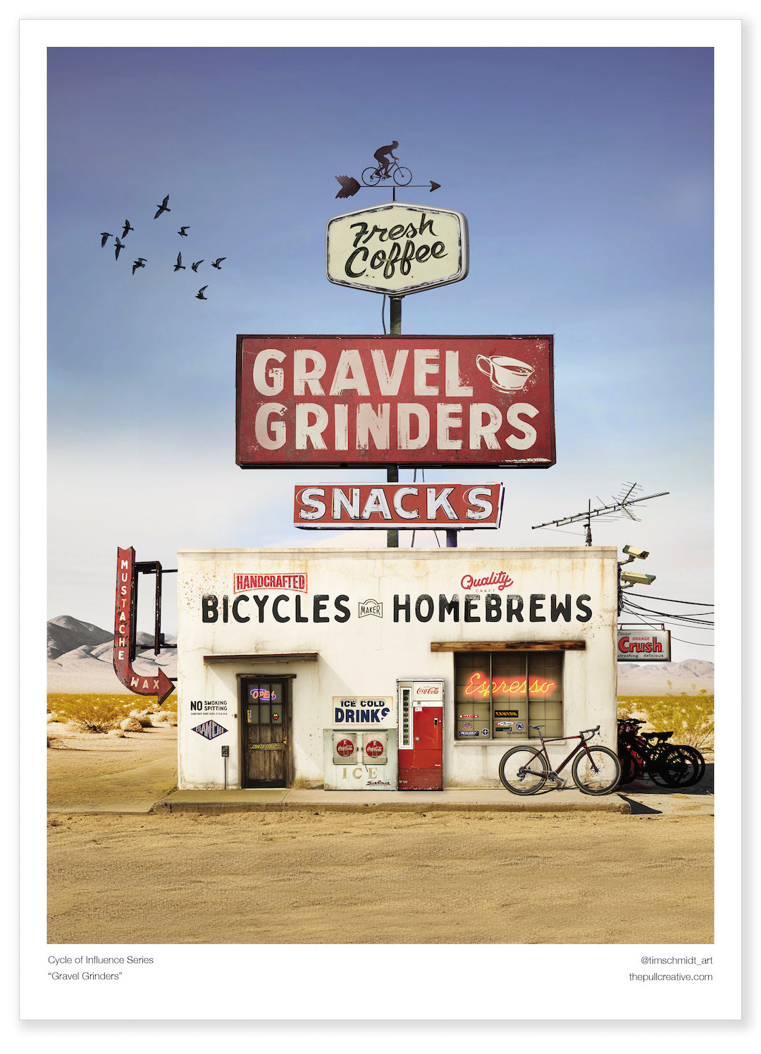'Gravel Grinder Shop' Poster