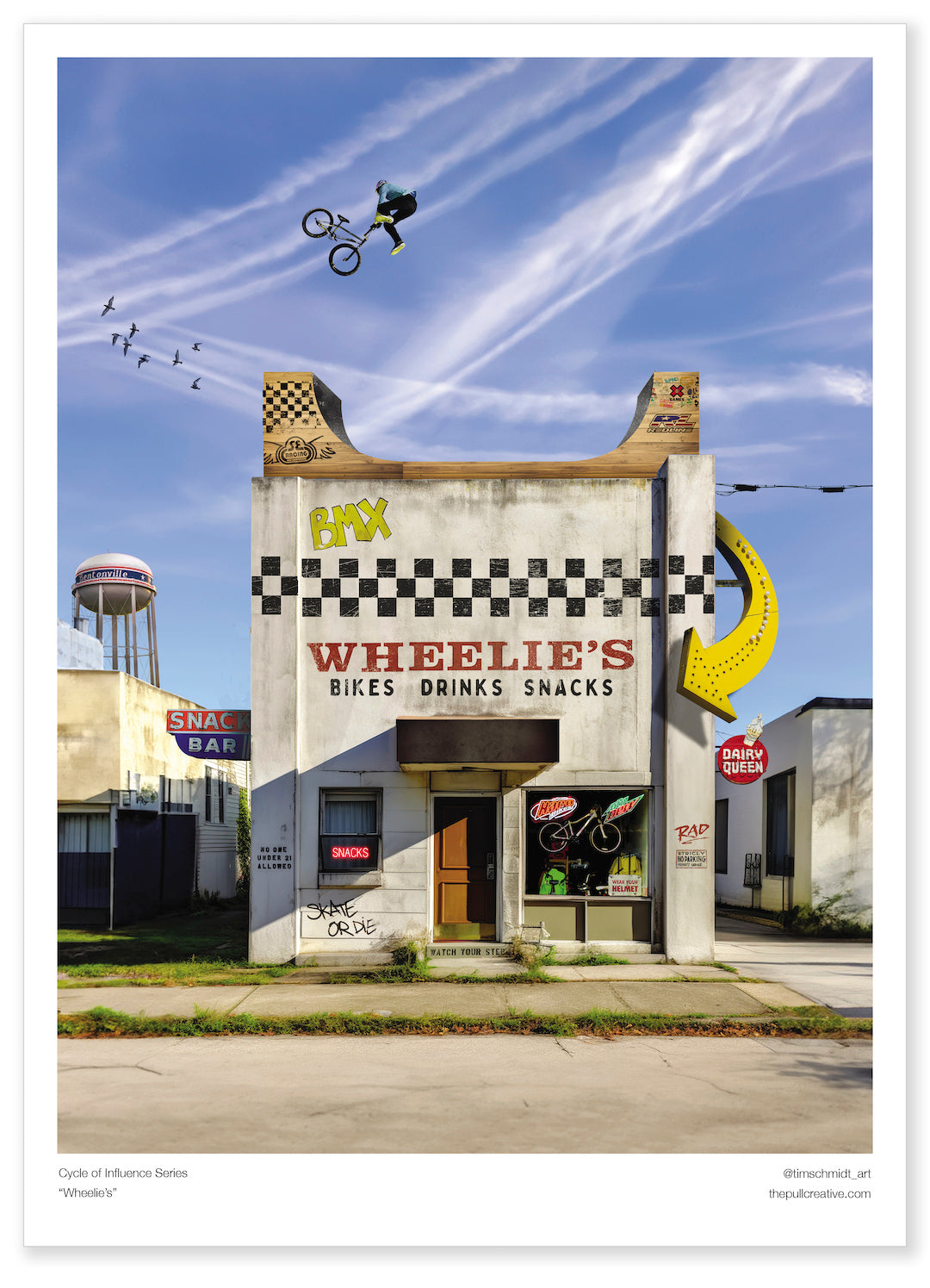 'Wheelies Shop' Poster