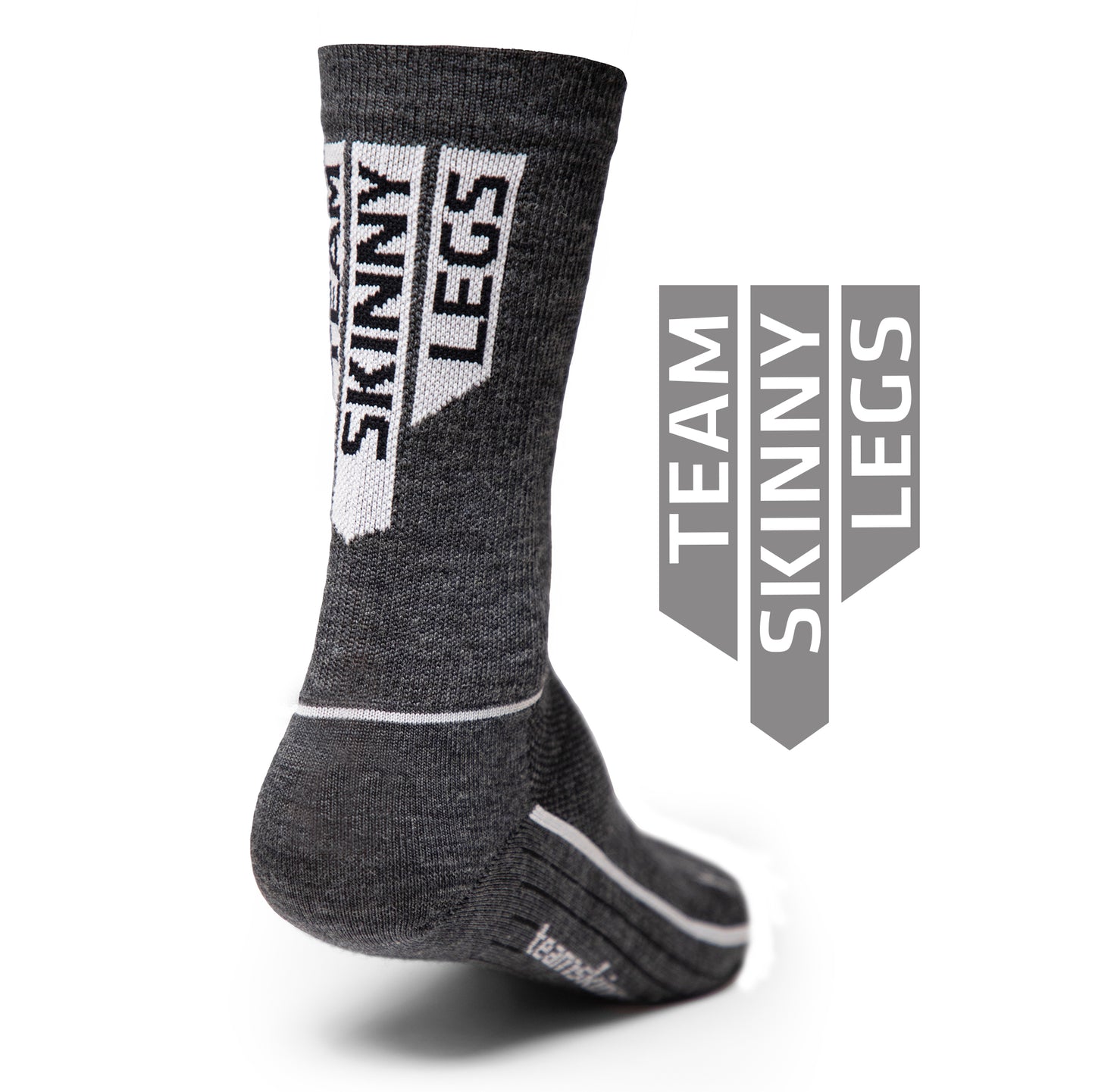 TSL Wool Socks - 6" GREY/WHITE